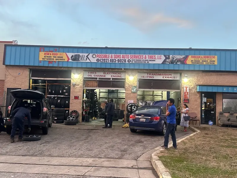 POSSIBLE & SONS AUTO SERVICES & TIRES LLC, Tire Repair Shop in Washington