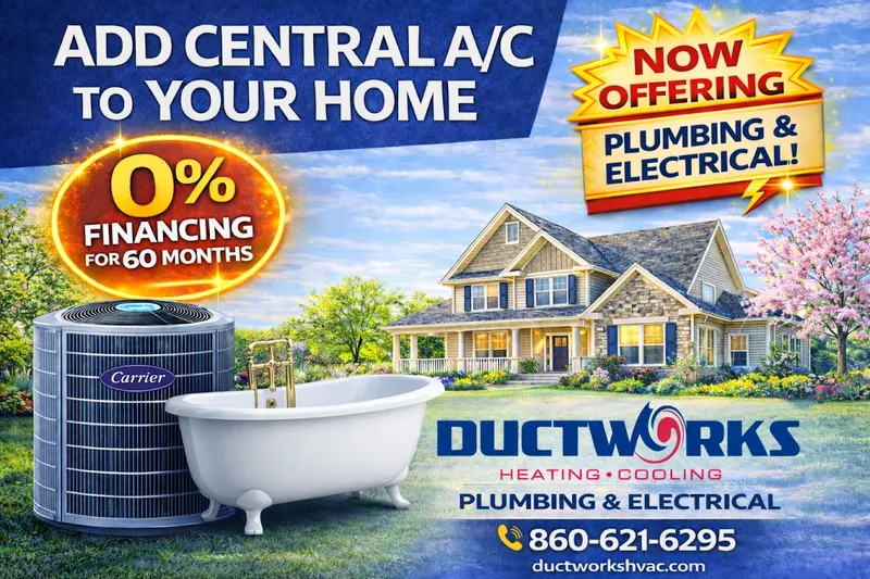 Ductworks Heating•Cooling•Electrical, HVAC Repair in Southington