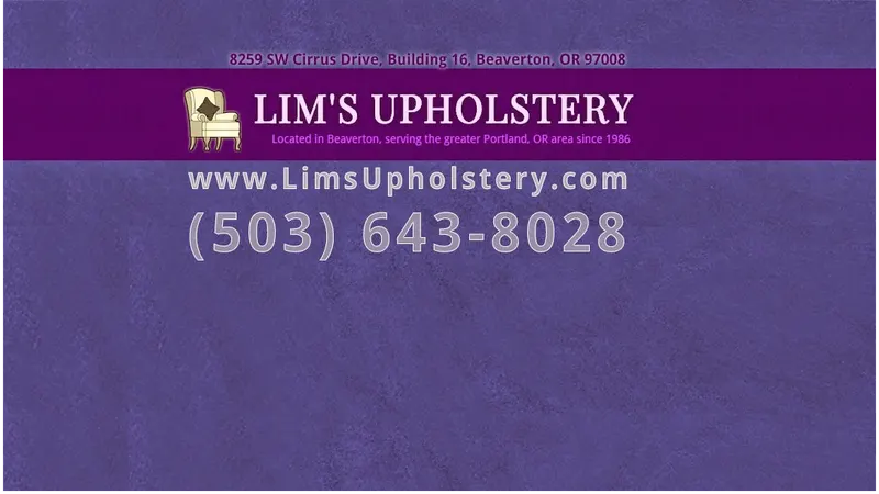 Lim's Upholstery, Furniture Repair Shop in Beaverton