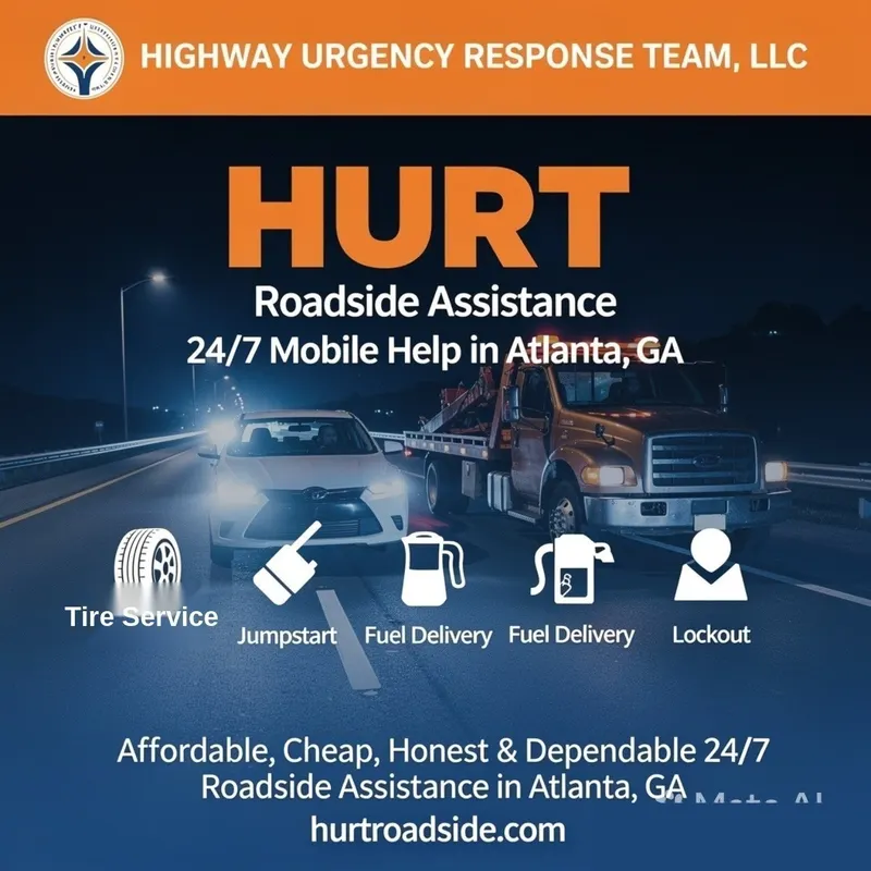 Highway Urgency Response Team, LLC - Roadside Assistance Flat tire Change & Dead Battery Jumpstart, Towing Service in Atlanta